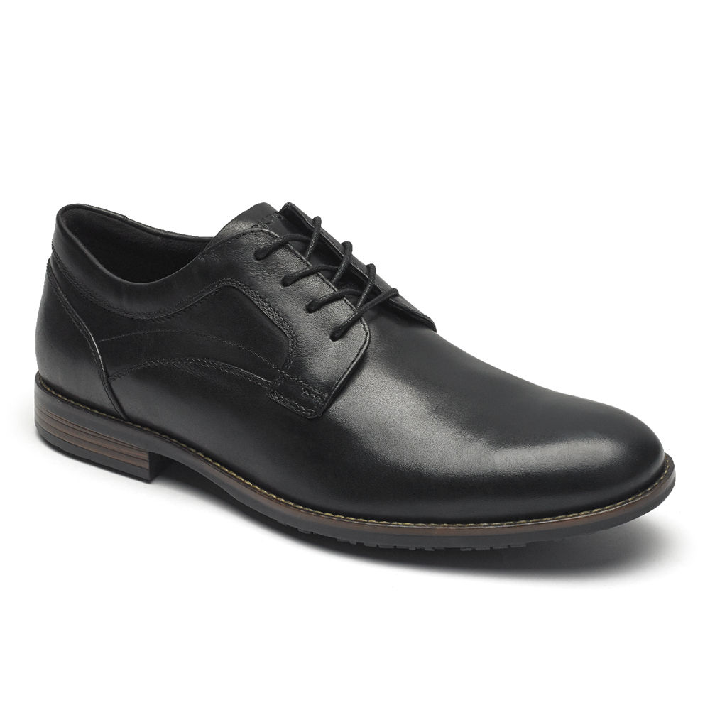 Oxfords Rockport Homem Pretas - Dustyn Plain Toe - 48960IWGJ